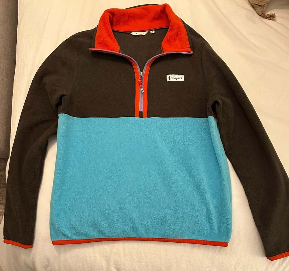 Cotopaxi Amado 1/2-Zip Fleece Pullover Size M Brown Blue